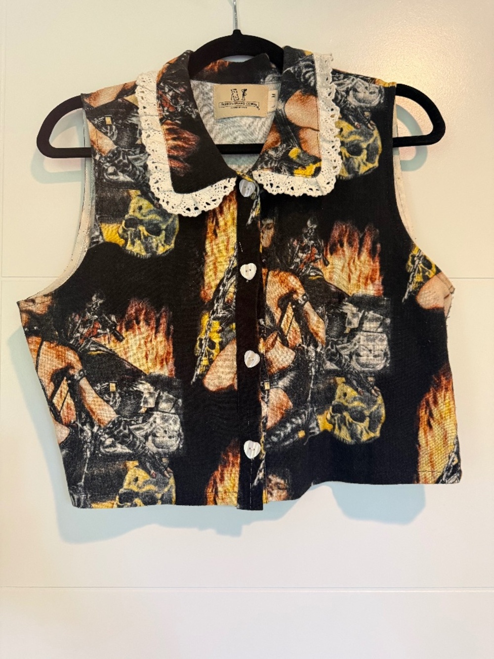 Fashion Brand Company Biker Chick Top Sz M/L